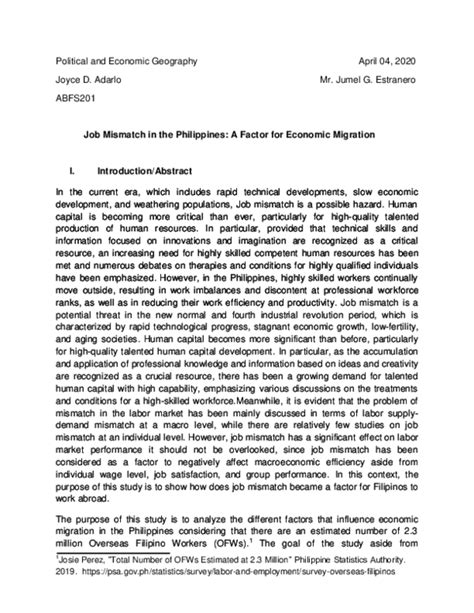 job mismatch tagalog|(PDF) ADARLO.